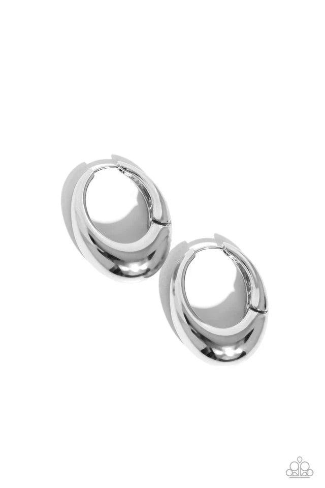 Oval Official Silver Earrings