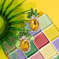 Prismatic Pineapple - Yellow Post Earrings