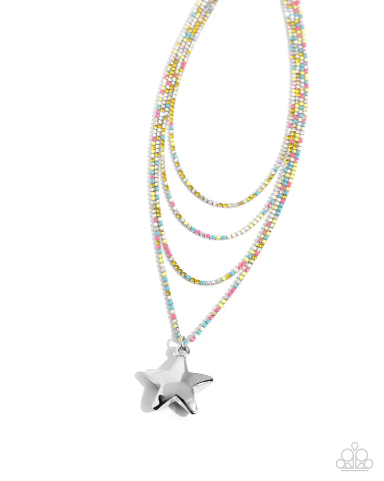 Seize the Stars - Yellow Necklace and Bracelet Set
