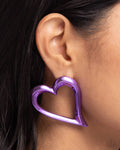 Admirable Acclaim Purple Post Earring