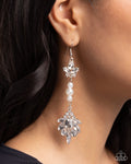 Considerable Captivation - White Earring