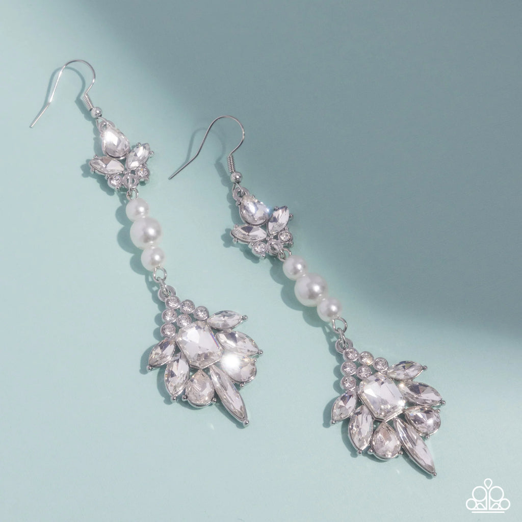Considerable Captivation - White Earring