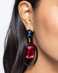 Dipped in Dazzle - Black Post Earrings