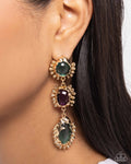 Emotional Elegance - Green Post Earrings