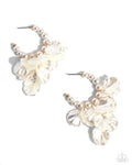 Frilly Feature Gold Hoop Earrings