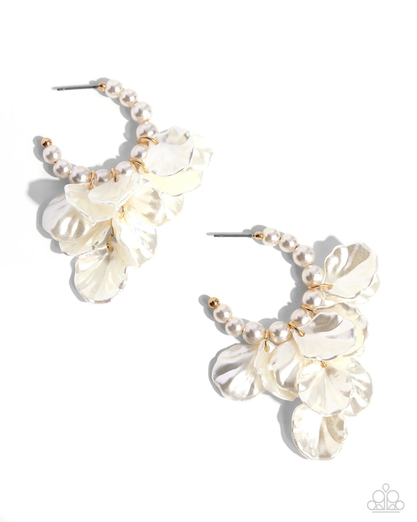 Frilly Feature Gold Hoop Earrings