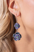 Intricate Impressions - Blue Earrings