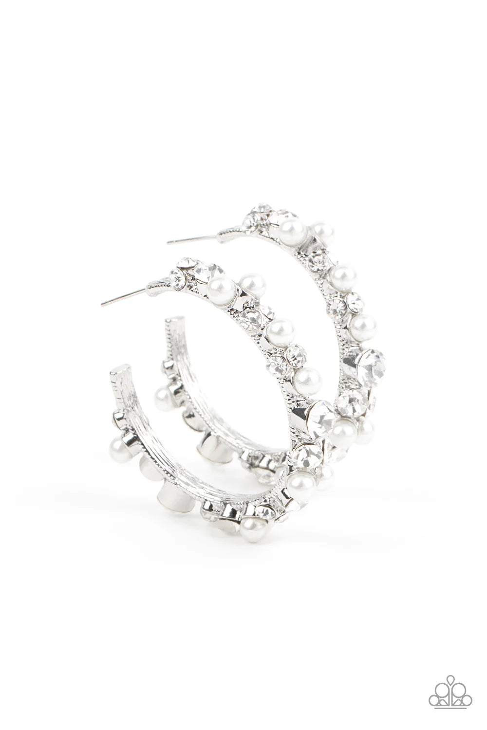 Let There Be Socialite - White Earrings