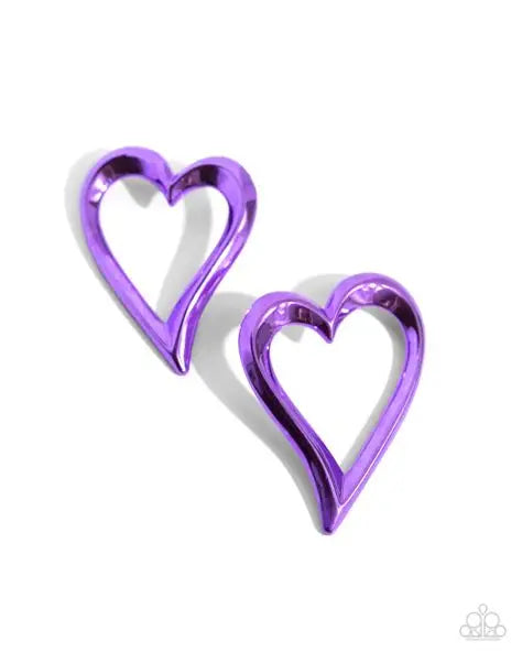 Admirable Acclaim Purple Post Earring