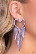 Sumptuous Sweethearts Purple Post Earrings