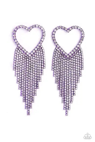 Sumptuous Sweethearts Purple Post Earrings