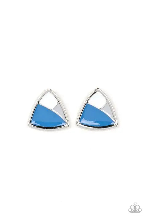 Kaleidoscope Collision - Blue Post Earring
