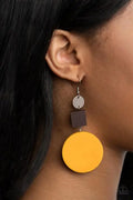 Modern Materials Yellow Earrings
