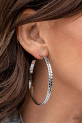 Tread All About It Silver Hoop Earring