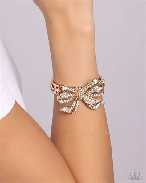 It's All A -Bow-t Me Gold Bracelet/Silver Bracelet