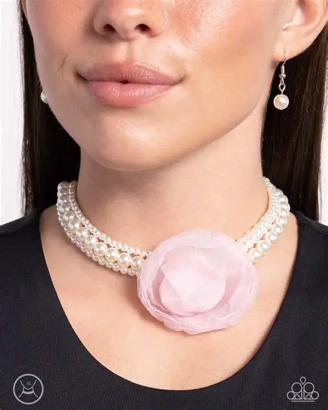 Radiant Rosette Pink Choker