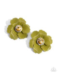 Organic Growth - Green Post Earring