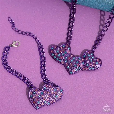 Low Key Love Struck - Bracelet and Necklace Set