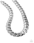 Action Curb - Silver Necklace