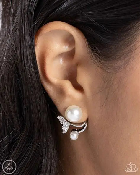 Modular Mermaid - White Post Earrings