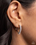 Curling Cameo - Gold Hoop Earrings