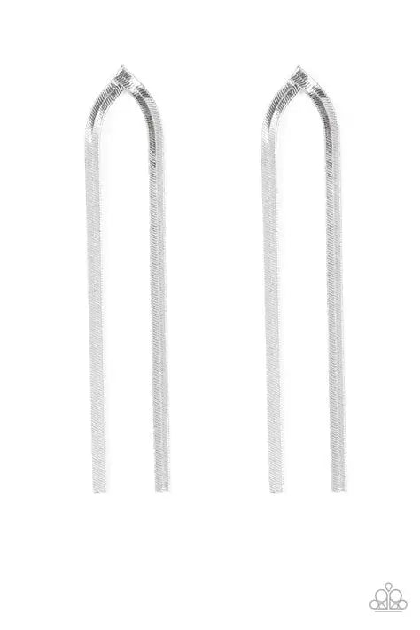 Very Viper - Silver Post Earrings