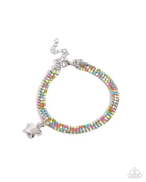 Seize the Stars - Yellow Necklace and Bracelet Set