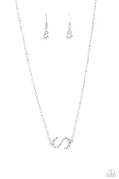 Initially Yours - White Necklace