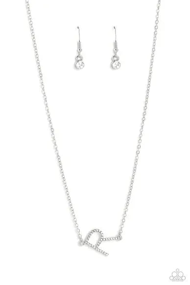 Initially Yours - White Necklace