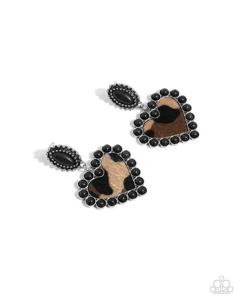 Whimsical Wrangler - Black Post Earring