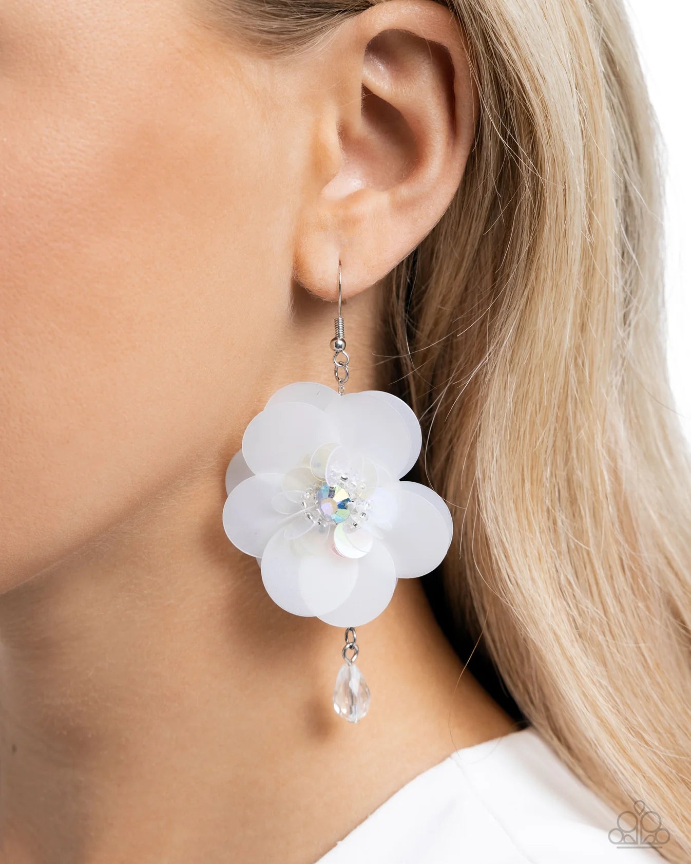 Oversized Opulence - Purple / White Earrings