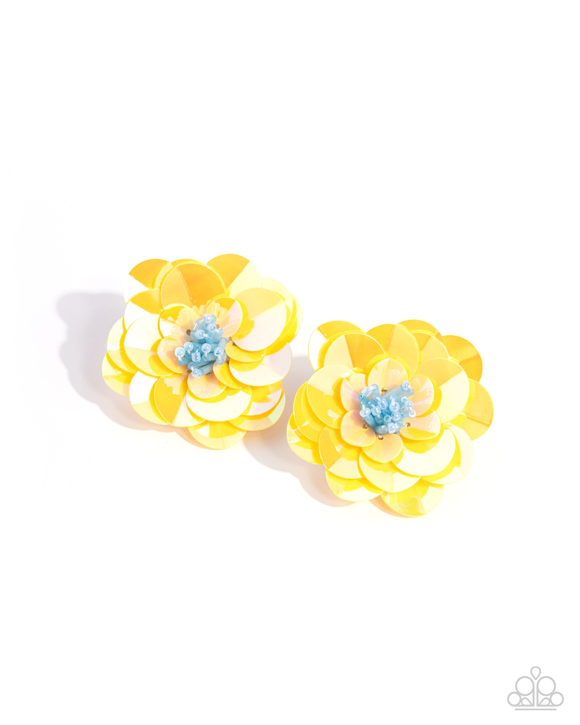 Floating Florals - Yellow Post Earring