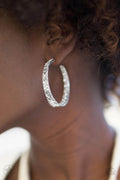 Glitzy By Association - White Earring