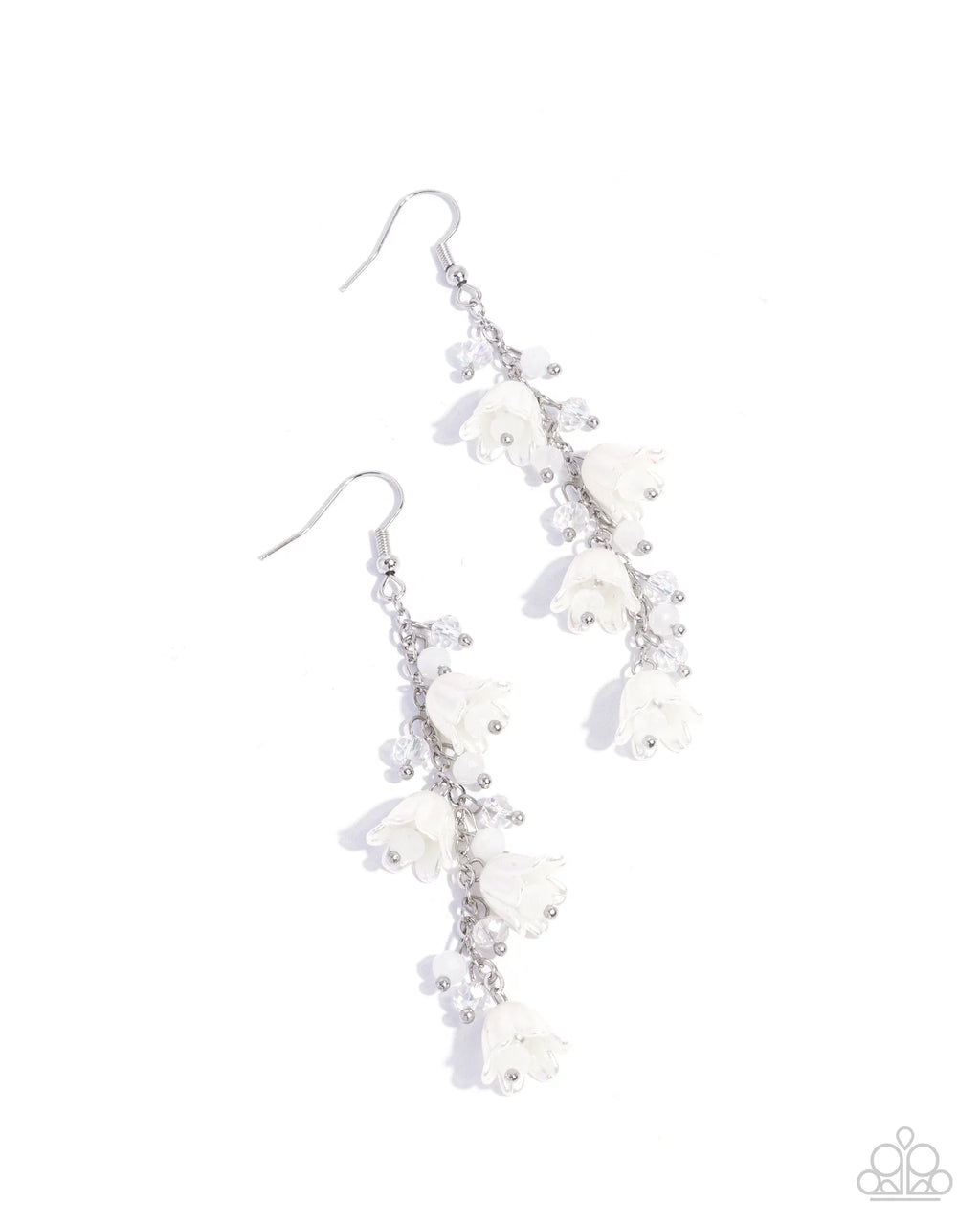 Snow Drops White Earrings