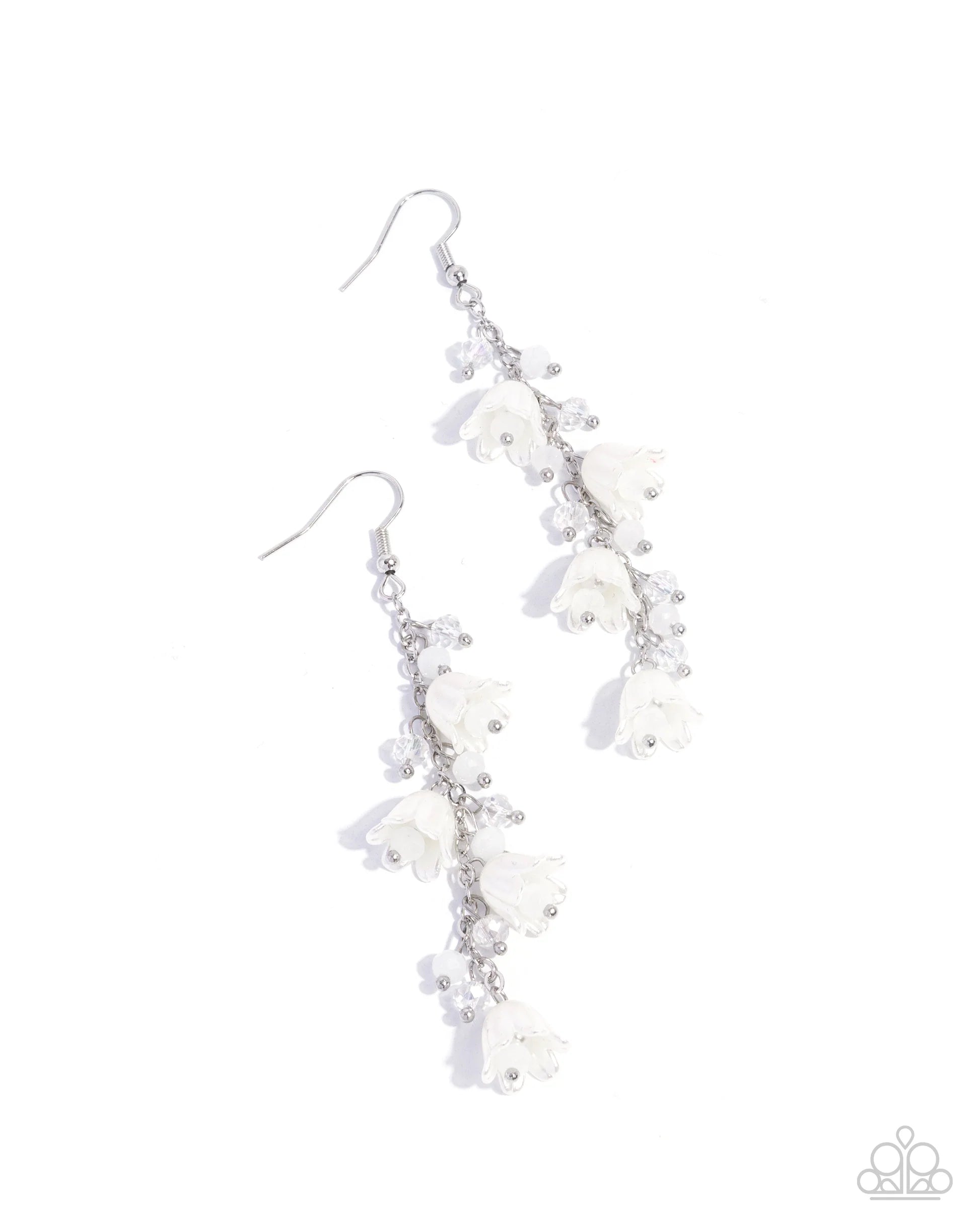 Snow Drops White Earrings