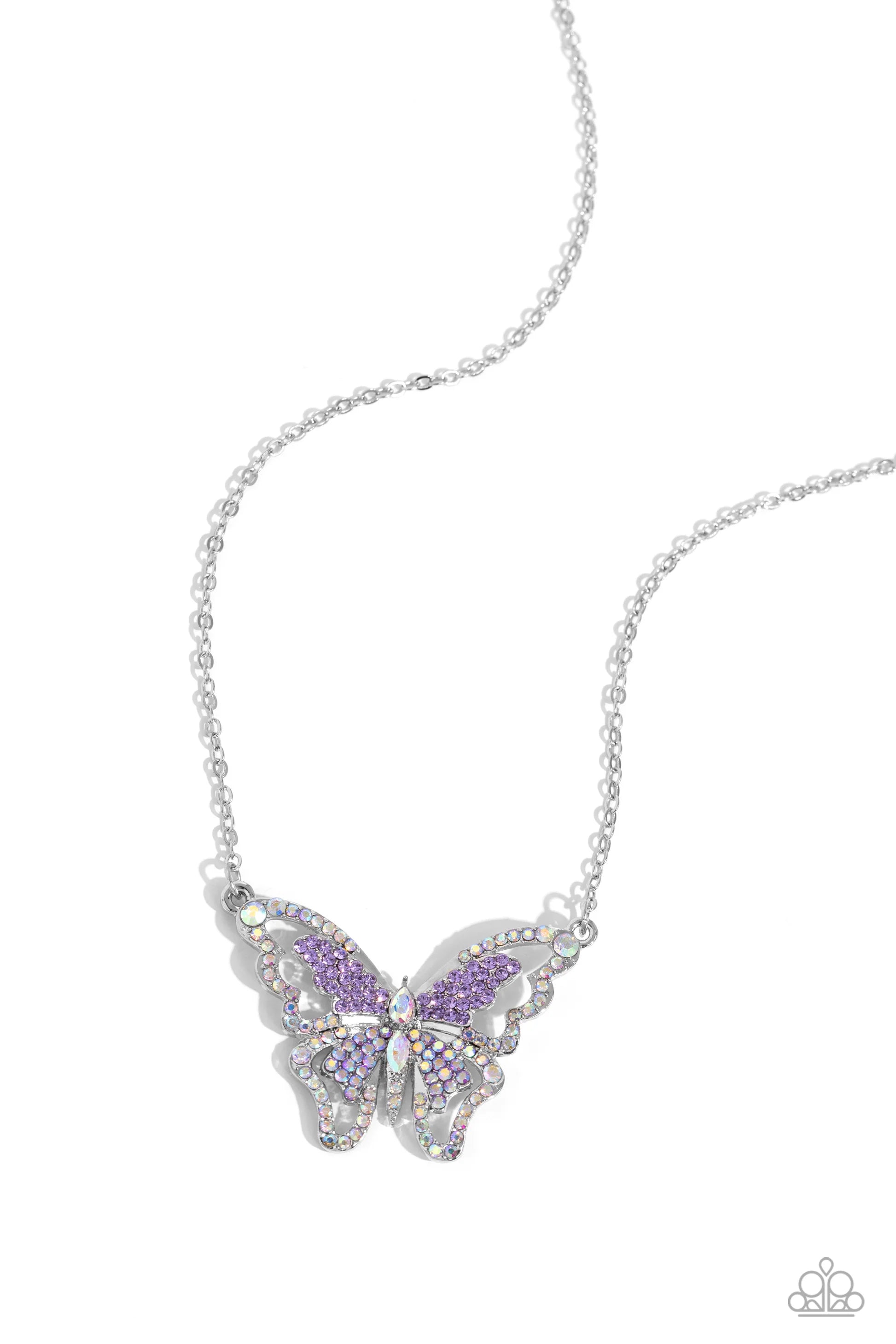 Weekend Wings - Multi/Purple Necklace