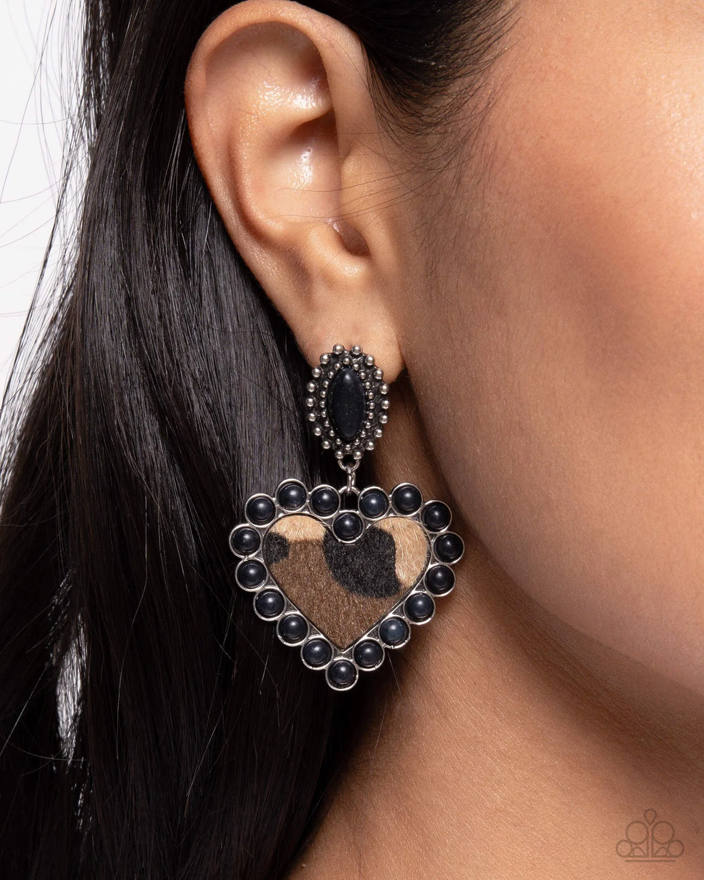 Whimsical Wrangler - Black Post Earring