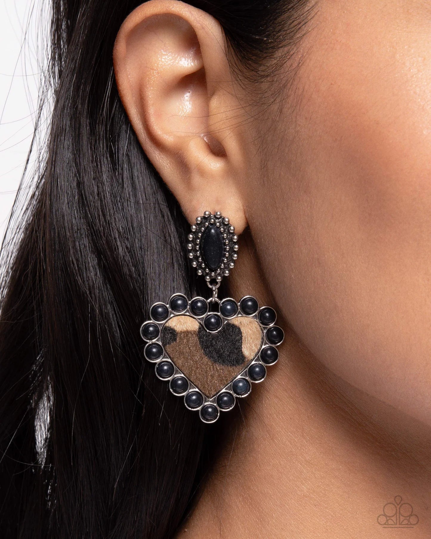 Whimsical Wrangler - Black Post Earring